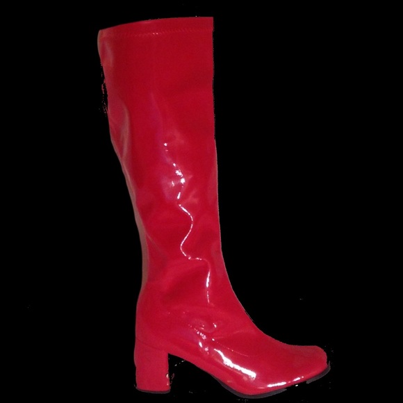 red knee high boots size 11